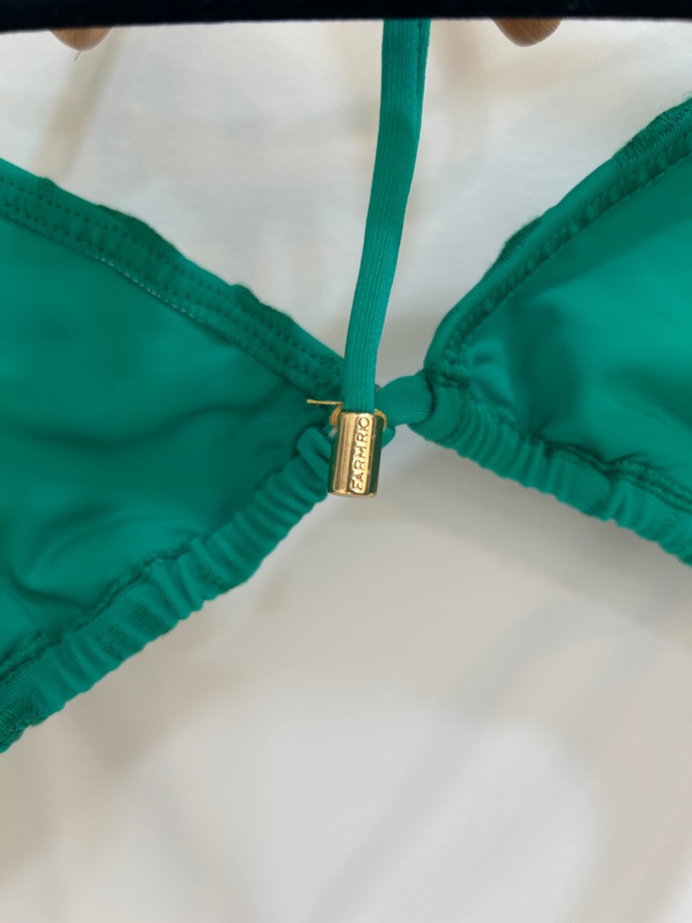 FARM Rio Green Textured Triangle Bikini Top - Picture 4 of 4